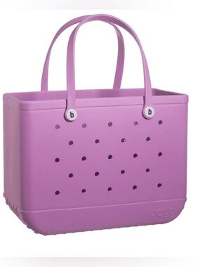 BOGG BAG Fuchsia Pink Perforated Tote w/ Small Internal Plastic Bag, Like New